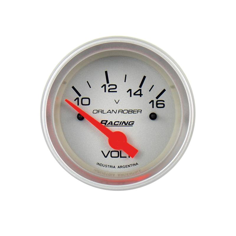 324P12V INSTRUMENTAL RACING 52 MM PLATA VOLTIMETRO 12 VOLTS
